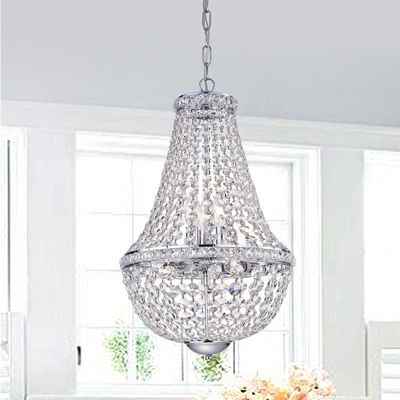 IM Lighting 6-light Chrome modern design crystal luxury modern me<x>tal lamp classic indoor crystalpendant lamp